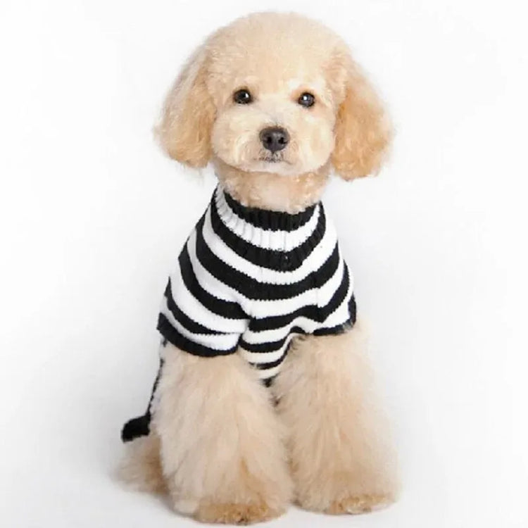 Puppy Halloween Skull Pet Sweater Halloween Sweater Striped Cozy Dog Sweaters for Small Dogs Autumn Winter Warm Pet Clothing