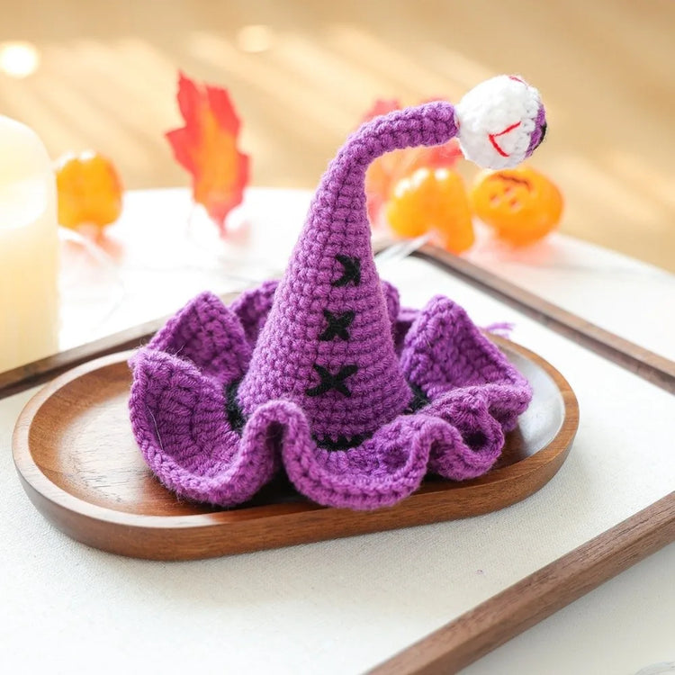 Durable Breathable Halloween Dog Hat Mini Pumpkin Woven Pets Wizard Hat Ghost Hollow Halloween Cat Headgear Pet Accessories